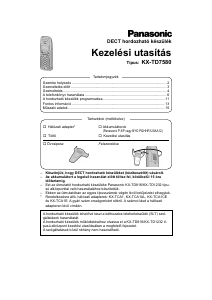 Használati útmutató Panasonic KX-TD7580CE Vezeték nélküli telefon