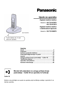 Priručnik Panasonic KX-TG1070FX Bežični telefon