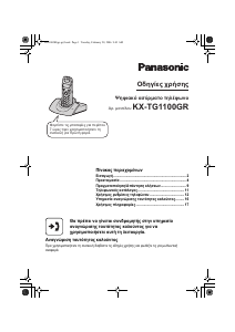 Εγχειρίδιο Panasonic KX-TG1100G Ασύρματο τηλέφωνο