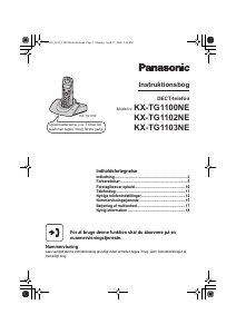 Brugsanvisning Panasonic KX-TG1100NE Trådløs telefon