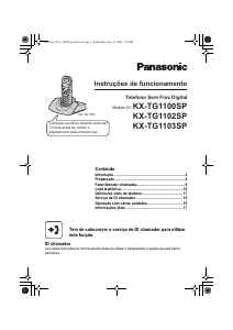 Manual Panasonic KX-TG1103SP Telefone sem fio