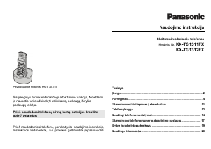 Vadovas Panasonic KX-TG1311FX Belaidis telefonas