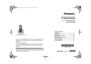 Manual Panasonic KX-TG1312FX Wireless Phone