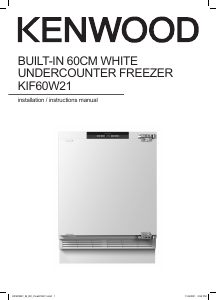 Manual Kenwood KIF60W21 Freezer