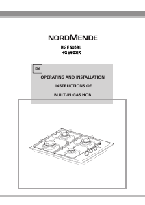 Manual Nordmende HGE603BL Hob