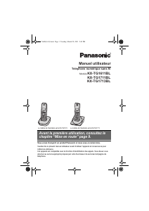 Mode d’emploi Panasonic KX-TG1711BL Téléphone sans fil