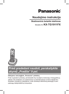 Vadovas Panasonic KX-TG1911FX Belaidis telefonas