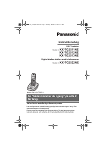 Brugsanvisning Panasonic KX-TG2512NE Trådløs telefon