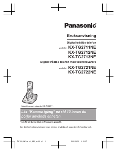 Bruksanvisning Panasonic KX-TG2711NE Trådlös telefon