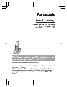 Instrukcja Panasonic KX-TG2711PD Telefon bezprzewodowy