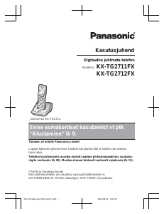 Kasutusjuhend Panasonic KX-TG2712FX Traadita telefon