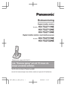 Bruksanvisning Panasonic KX-TG2721NE Trådlös telefon