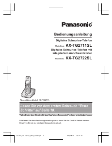 Bedienungsanleitung Panasonic KX-TG2722SL Schnurlose telefon