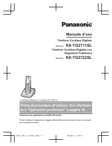 Manuale Panasonic KX-TG2722SL Telefono senza fili