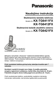 Vadovas Panasonic KX-TG6411FX Belaidis telefonas