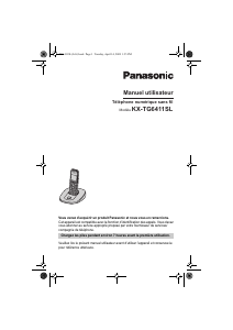 Mode d’emploi Panasonic KX-TG6411SL Téléphone sans fil