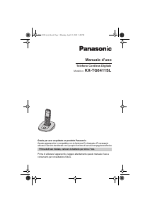 Manuale Panasonic KX-TG6411SL Telefono senza fili