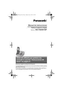 Manual de uso Panasonic KX-TG6551SP Teléfono inalámbrico