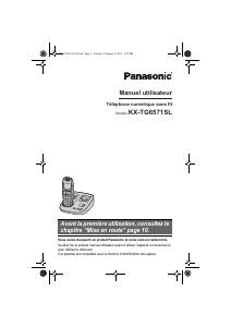 Mode d’emploi Panasonic KX-TG6571SL Téléphone sans fil