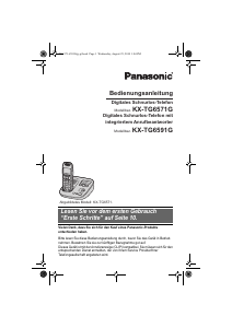 Bedienungsanleitung Panasonic KX-TG6572 Schnurlose telefon