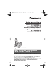Bedienungsanleitung Panasonic KX-TG6592 Schnurlose telefon