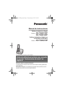 Manual de uso Panasonic KX-TG6611SP Teléfono inalámbrico