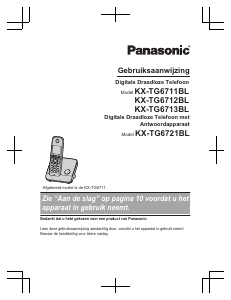 Handleiding Panasonic KX-TG6711BL Draadloze telefoon