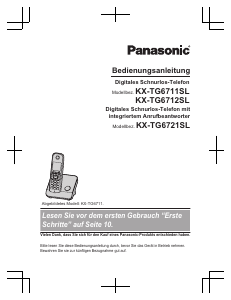 Bedienungsanleitung Panasonic KX-TG6711SL Schnurlose telefon