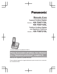 Manuale Panasonic KX-TG6712SL Telefono senza fili