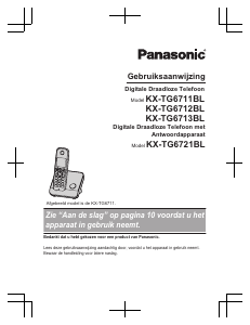 Handleiding Panasonic KX-TG6713BL Draadloze telefoon