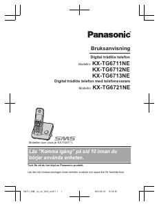 Bruksanvisning Panasonic KX-TG6721NE Trådlös telefon