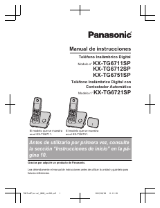 Manual de uso Panasonic KX-TG6751SP Teléfono inalámbrico