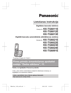 Rokasgrāmata Panasonic KX-TG6811E Bezvadu tālrunis