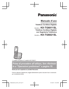 Manuale Panasonic KX-TG6811SL Telefono senza fili