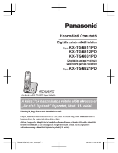 Használati útmutató Panasonic KX-TG6812PD Vezeték nélküli telefon