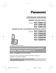 Rokasgrāmata Panasonic KX-TG6821E Bezvadu tālrunis