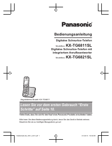 Bedienungsanleitung Panasonic KX-TG6821SL Schnurlose telefon