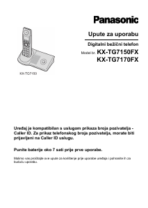 Priručnik Panasonic KX-TG7150FX Bežični telefon