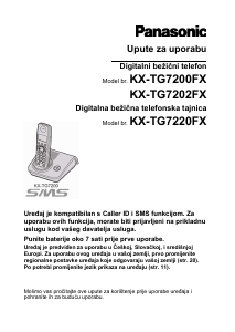 Priručnik Panasonic KX-TG7200FX Bežični telefon