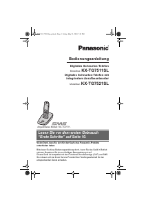 Bedienungsanleitung Panasonic KX-TG7511SL Schnurlose telefon