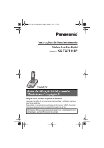 Manual Panasonic KX-TG7511SP Telefone sem fio