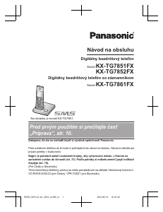 Návod Panasonic KX-TG7851FX Bezdrôtový telefón