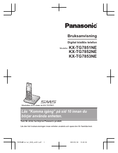 Bruksanvisning Panasonic KX-TG7851NE Trådlös telefon