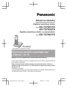 Návod Panasonic KX-TG7852FX Bezdrôtový telefón