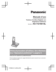 Manuale Panasonic KX-TG7861SL Telefono senza fili