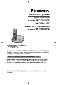 Priručnik Panasonic KX-TG8011FX Bežični telefon