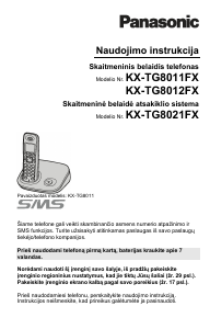 Vadovas Panasonic KX-TG8011FX Belaidis telefonas