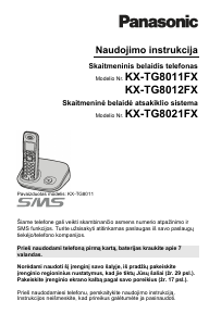 Vadovas Panasonic KX-TG8012FX Belaidis telefonas