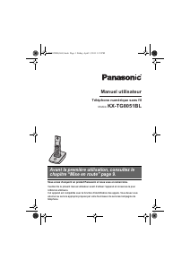 Mode d’emploi Panasonic KX-TG8051BL Téléphone sans fil