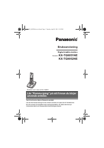 Bruksanvisning Panasonic KX-TG8051NE Trådlös telefon